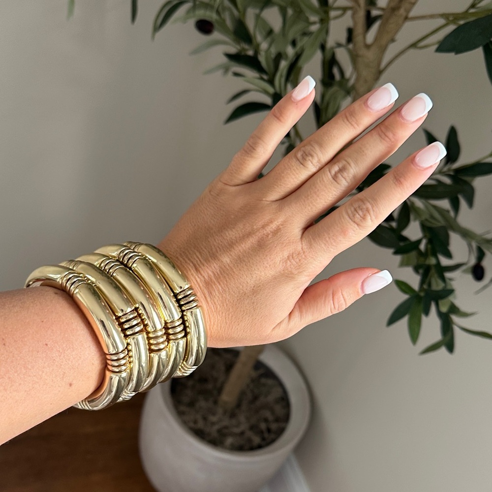 Elegant Gold Bangle Set